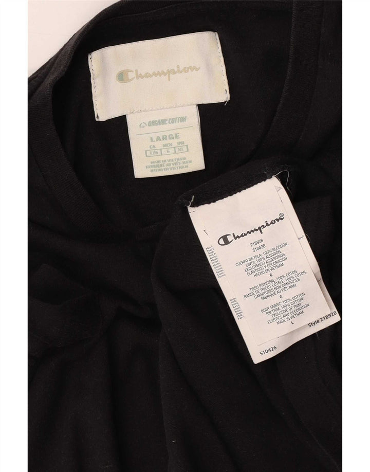T-shirt da uomo Champion Top grande in cotone nero