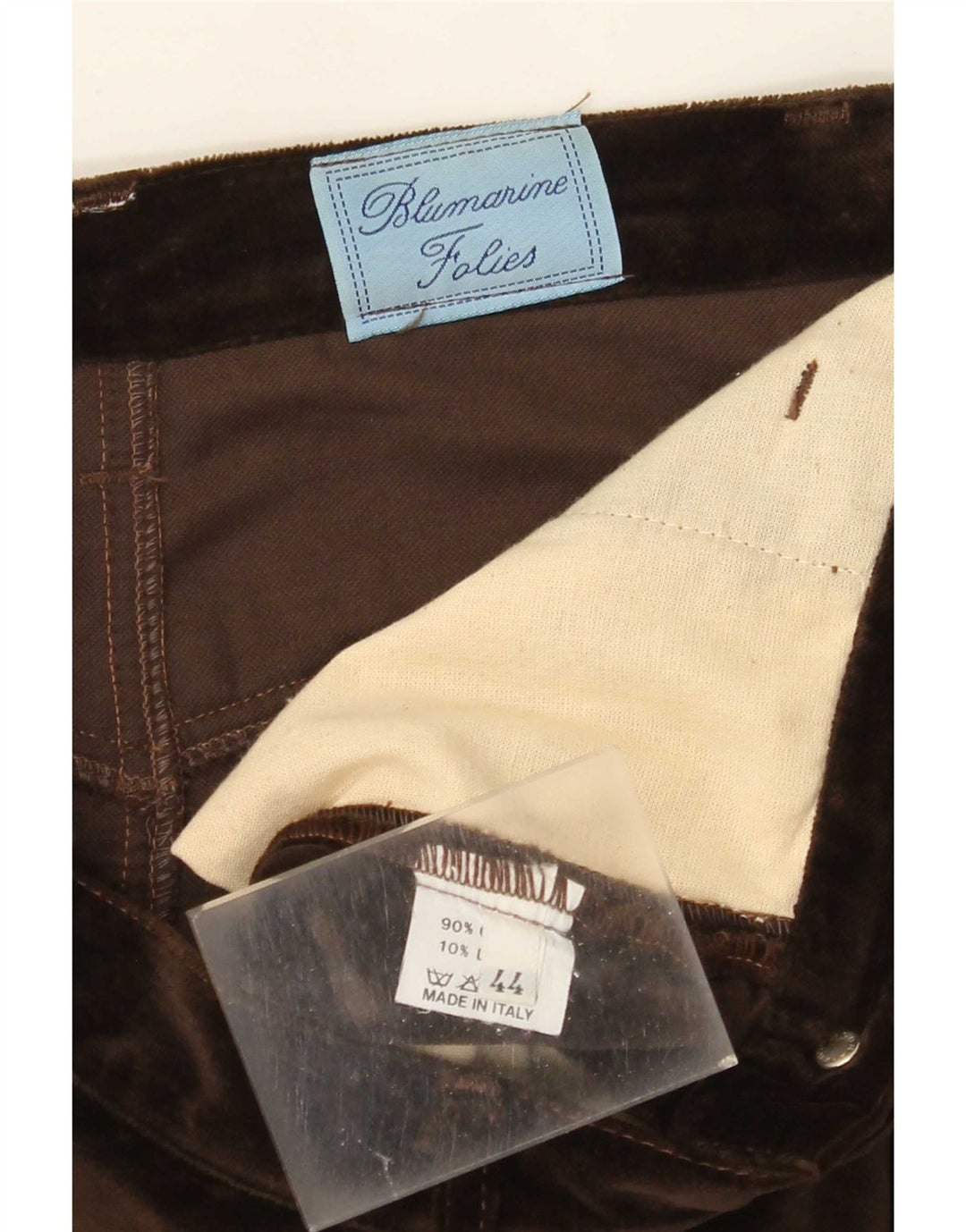 Gonna Tubino Donna Blumarine IT 44 Media W28 Cotone Marrone
