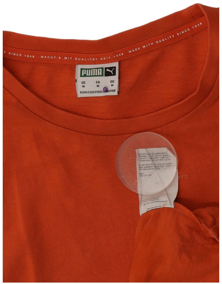 T-shirt da uomo Puma Top in cotone arancione medio