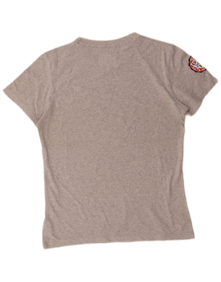 T-shirt grafica da uomo Superdry Top in cotone grigio medio