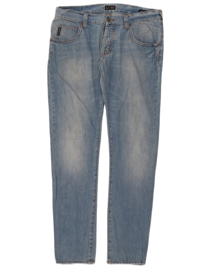 Jeans slim da donna Armani W34 L33 cotone blu