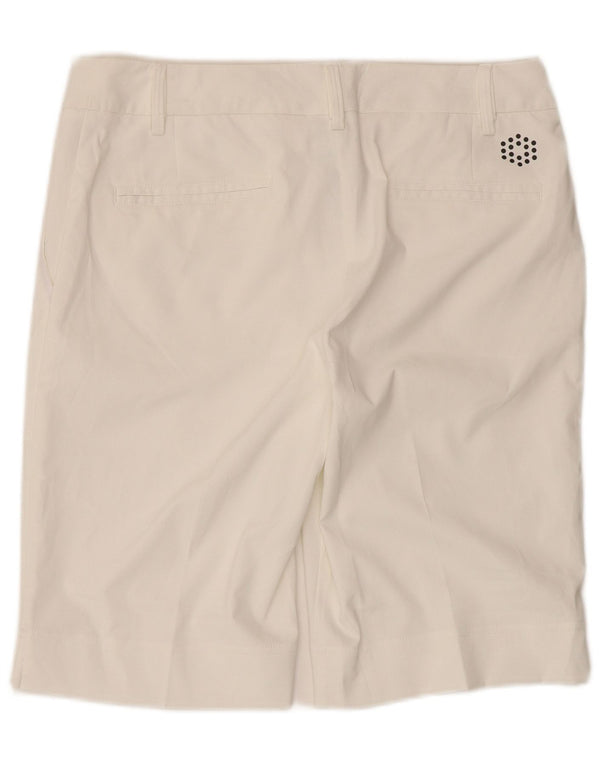 Pantaloncini chino da donna Puma UK 12 Medium W34 Poliestere bianco