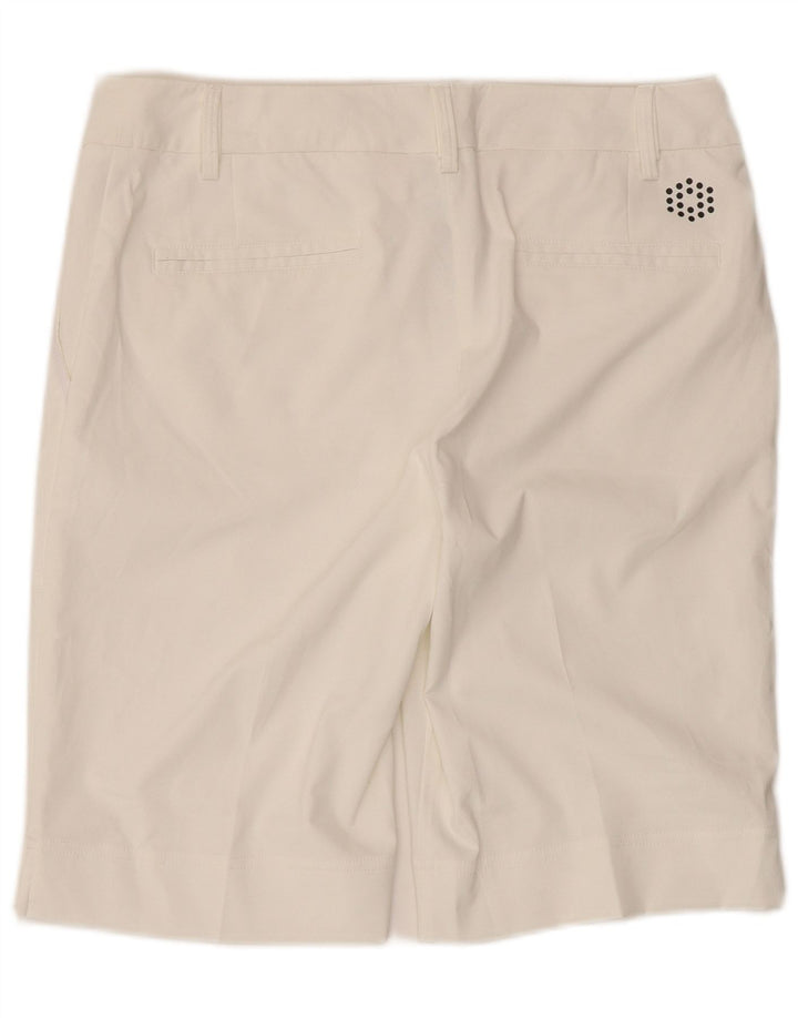 Pantaloncini chino da donna Puma UK 12 Medium W34 Poliestere bianco