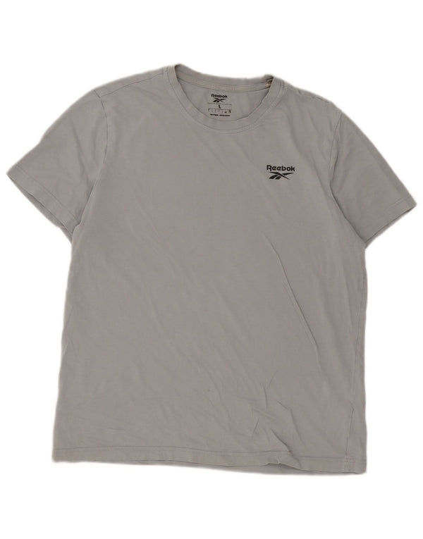 T-shirt Reebok da uomo grande grigia