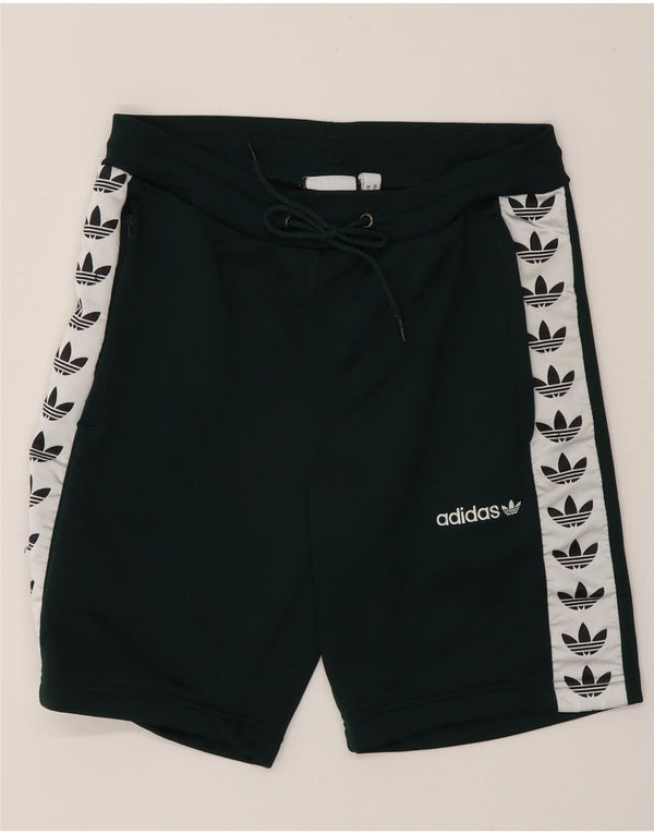 Pantaloncini sportivi grafici da uomo Adidas piccoli in poliestere color block verde