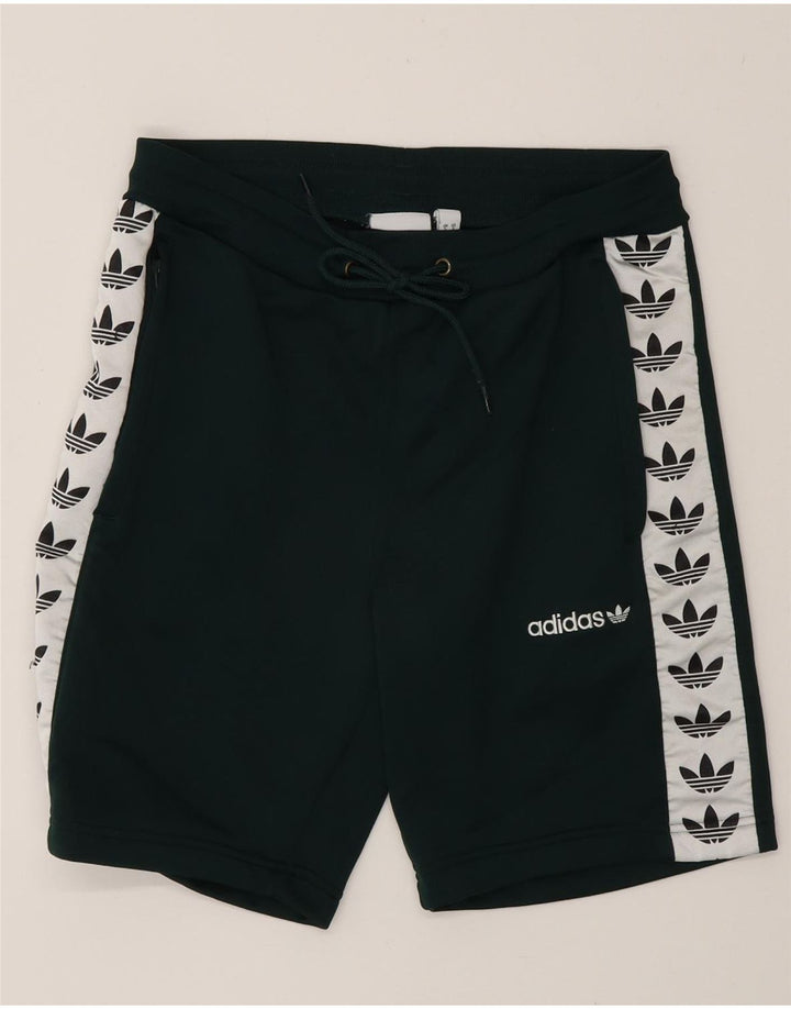 Pantaloncini sportivi grafici da uomo Adidas piccoli in poliestere color block verde