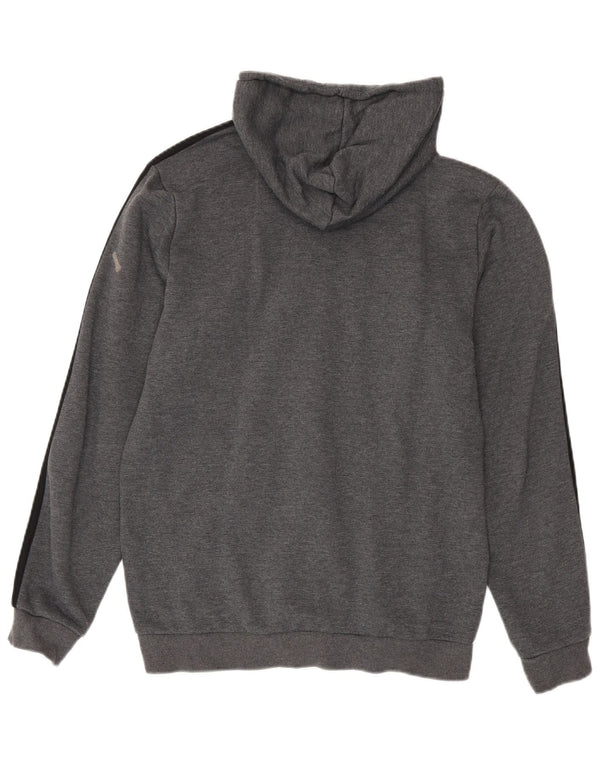 Maglione con cappuccio e zip da donna Adidas UK 14 Cotone grigio medio