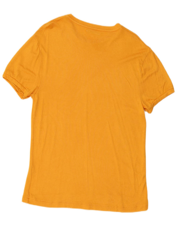 T-shirt slim fit da donna Zara UK 14 large arancione poliammide