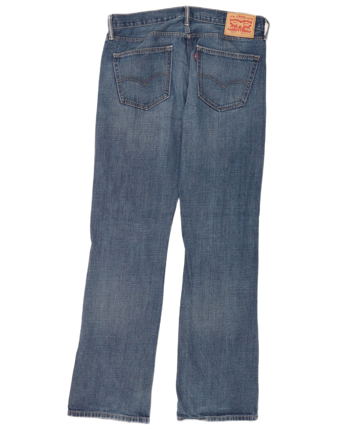 Levi's Uomo 527 Jeans Bootcut W34 L34 Cotone Blu