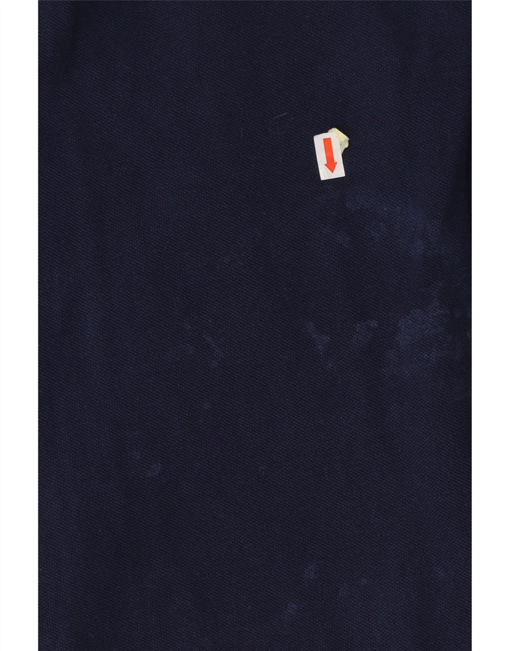 Polo a maniche lunghe da donna RALPH LAUREN UK 12 medio cotone blu navy