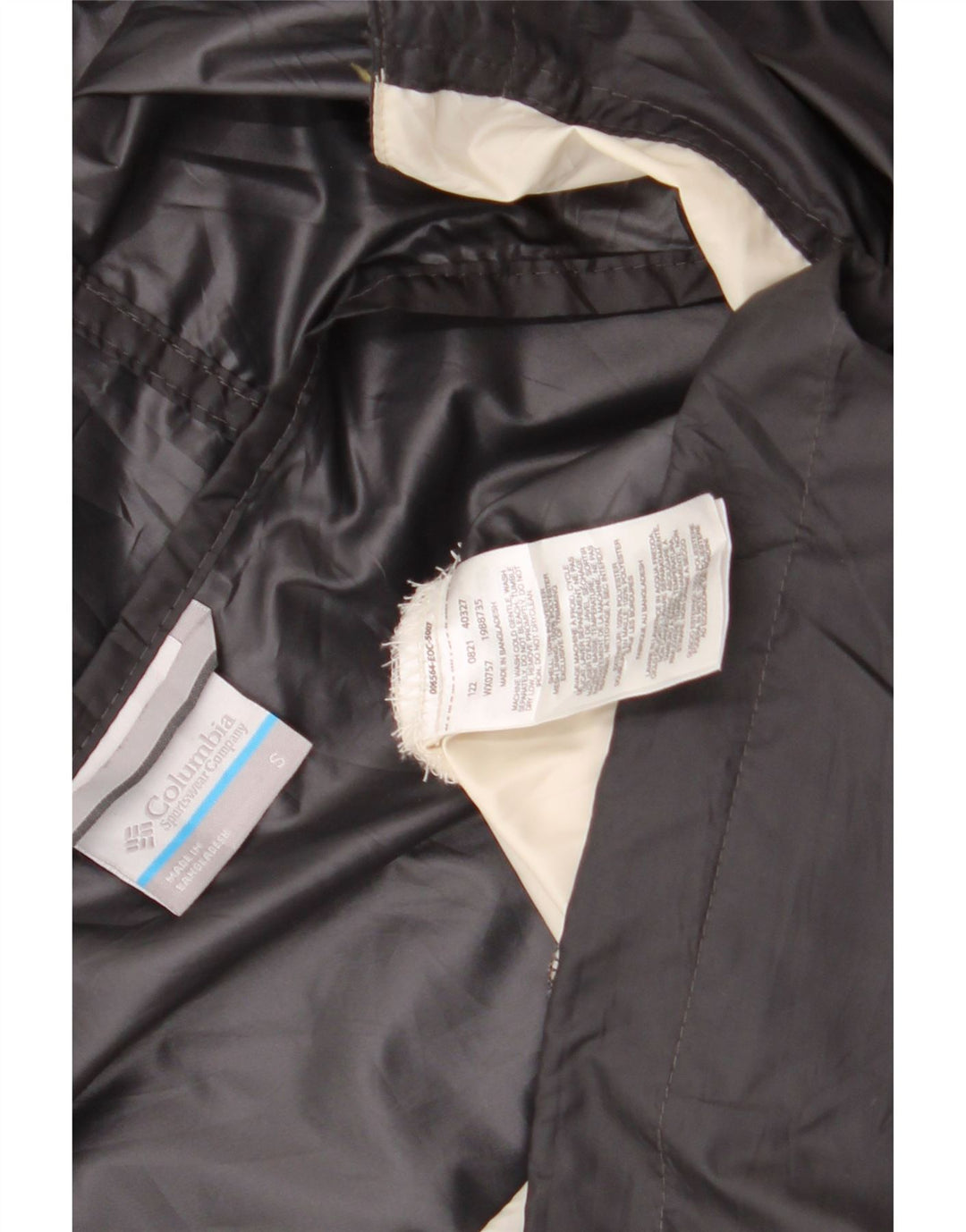 Giacca antipioggia da uomo con cappuccio Columbia UK 36 Small Poliestere color block bianco