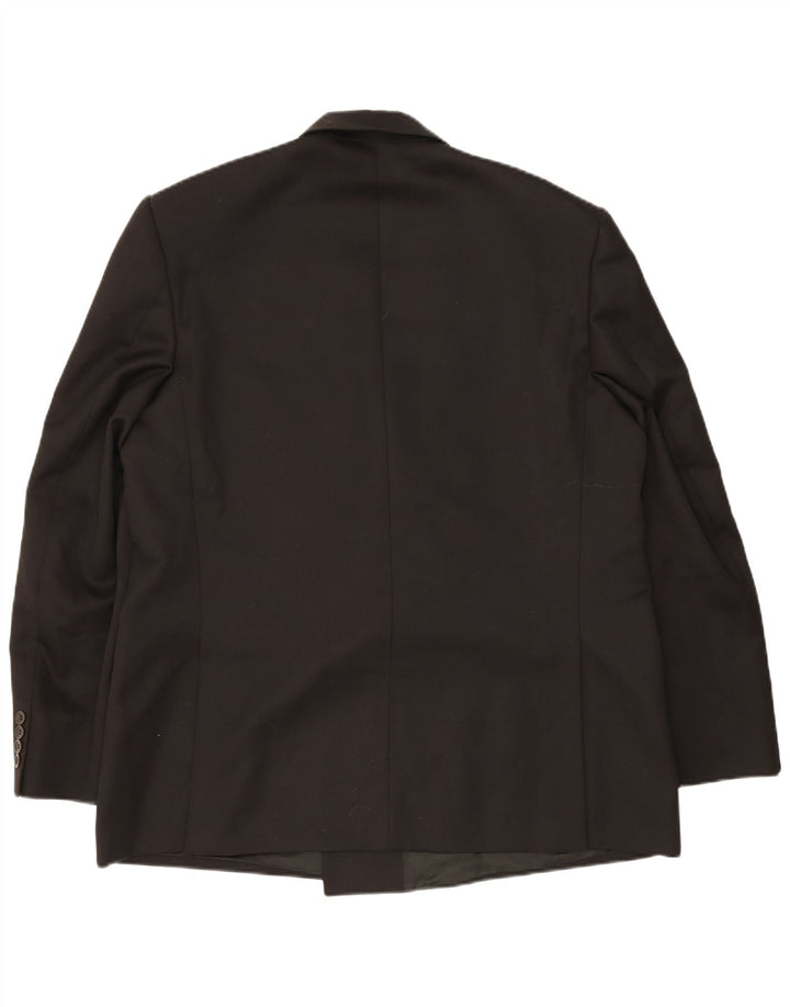 Giacca Blazer Doppiopetto Uomo Angelico IT 58 4XL Lana Nera