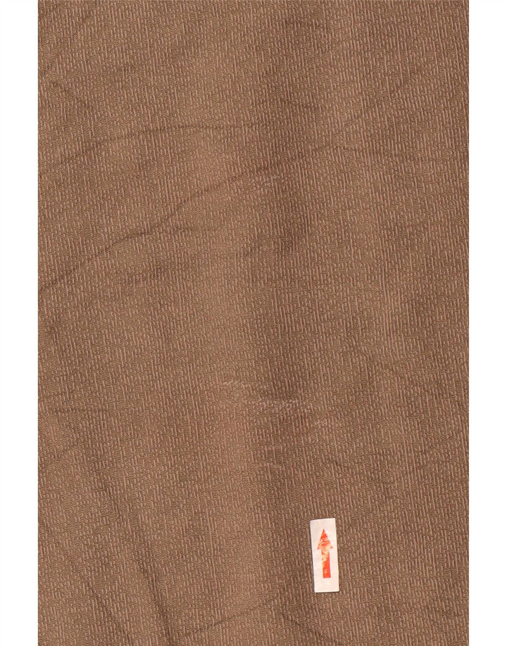 Maglione Zara da uomo senza maniche con collo alto in cotone marrone medio