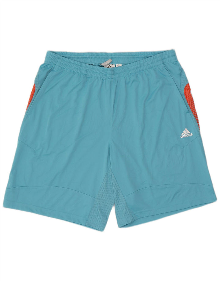 Pantaloncini sportivi Adidas Climacool da uomo XL blu poliestere color block