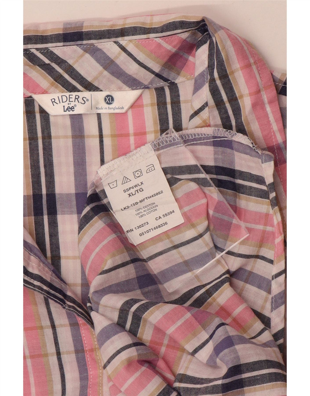 Camicia oversize da donna LEE Riders UK 18 XL a quadri multicolore