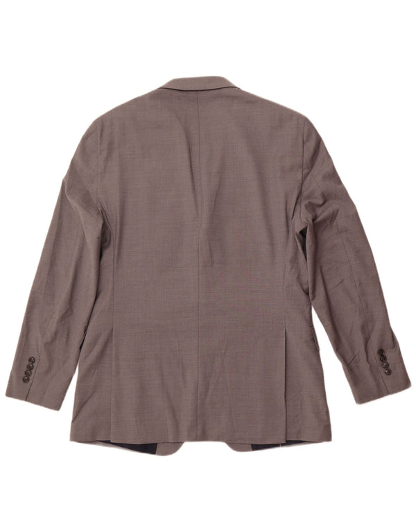 Giacca blazer a 2 bottoni lunga da uomo Tommy Hilfiger EU 42 XL lana grigia