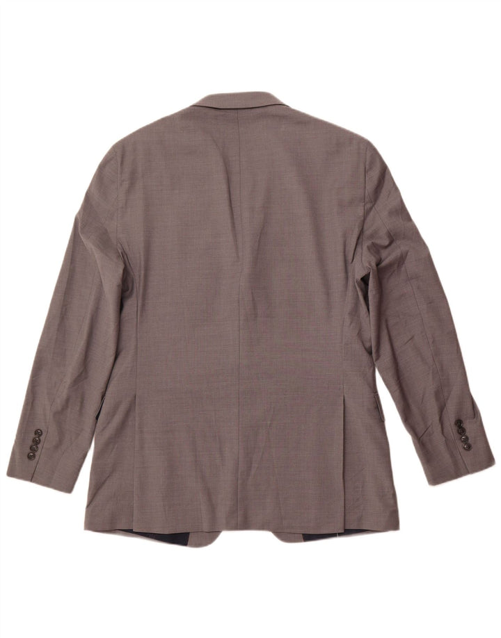 Giacca blazer a 2 bottoni lunga da uomo Tommy Hilfiger EU 42 XL lana grigia