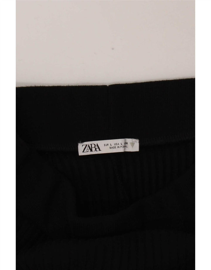 Gonna midi a vita alta da donna Zara grande W30 nera