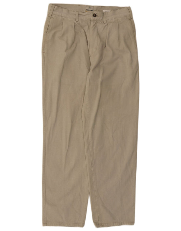 Pantaloni Chino Pegged Uomo Trussardi IT 46 Small W29 L30 Cotone Beige