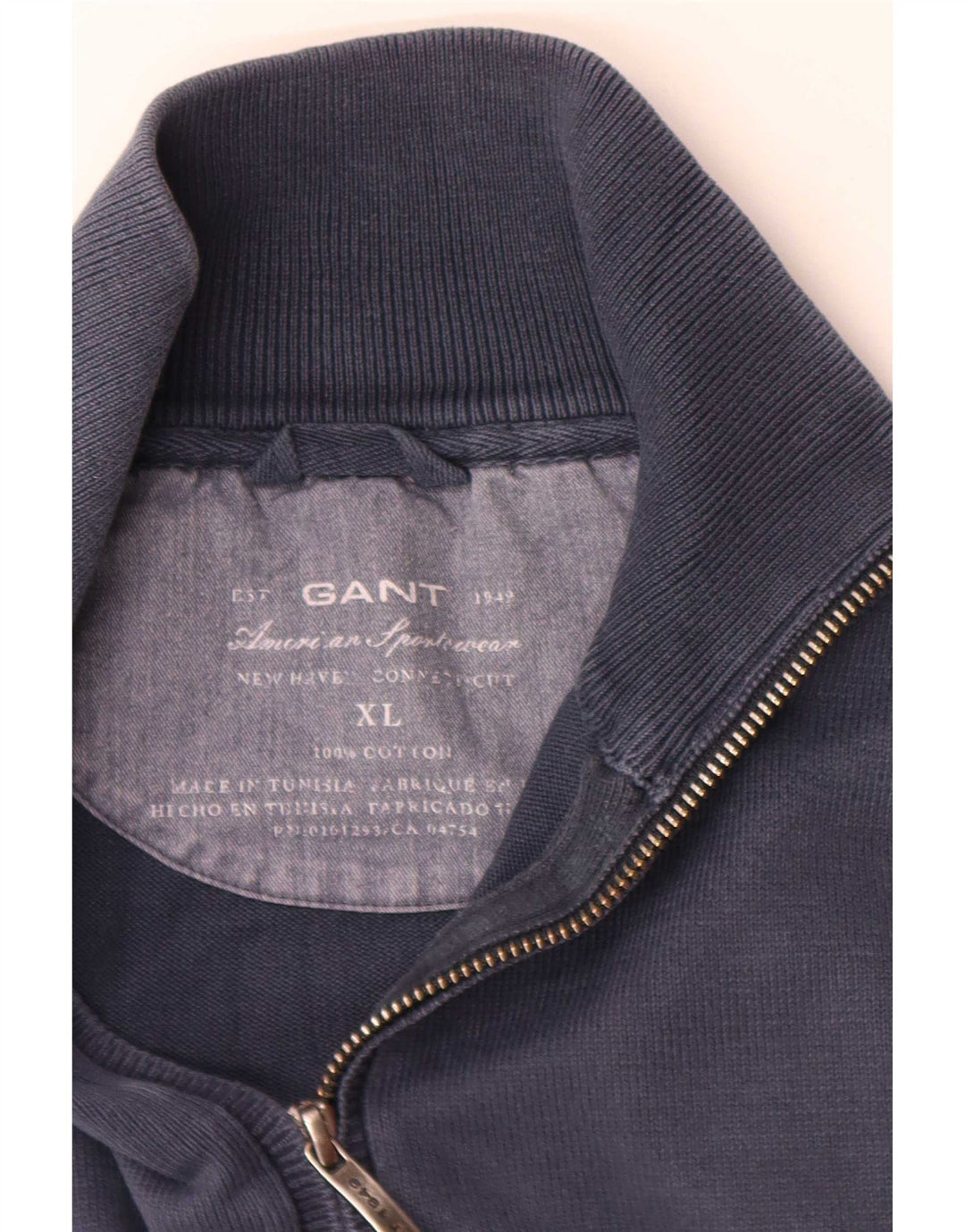 Maglione cardigan da uomo Gant XL in cotone blu navy