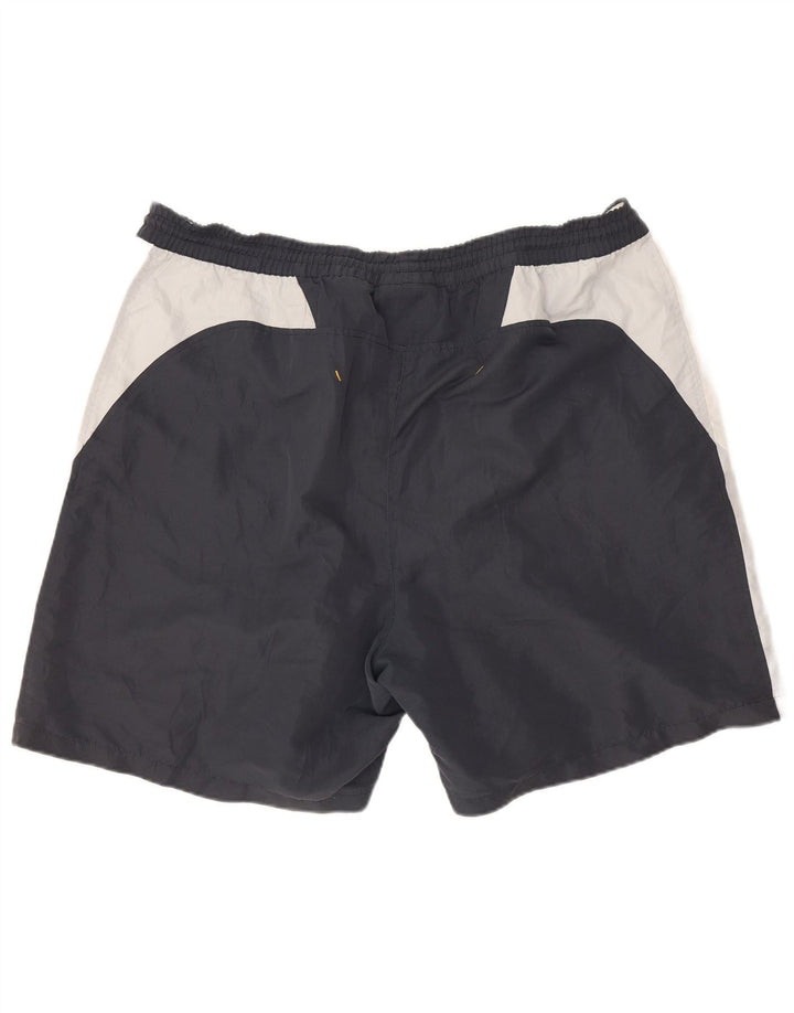 Pantaloncini sportivi da uomo Lotto Large in poliestere color block blu navy