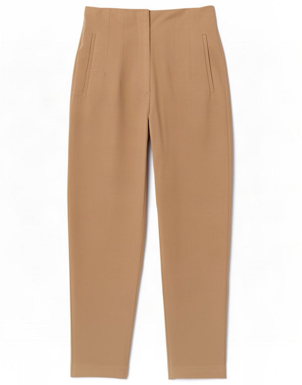Pantaloni chino da donna a vita alta Zara medi W28 L26 Poliestere beige