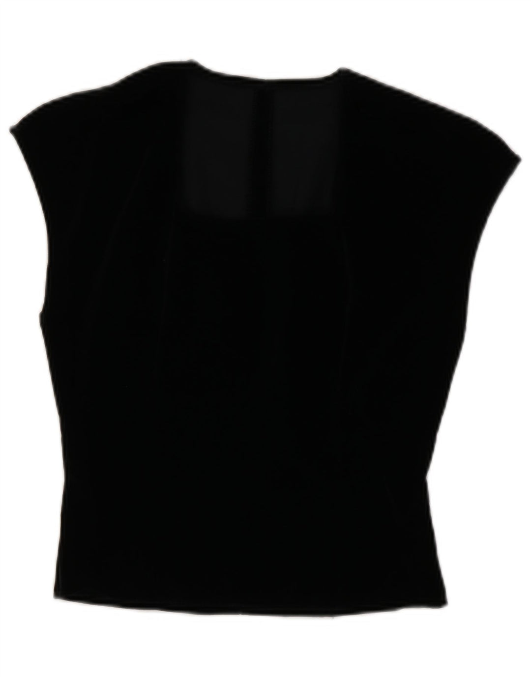 Top camicetta vintage da donna con gilet IT 44 medio nero
