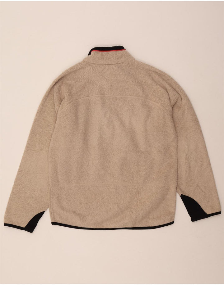 Giacca in pile da uomo Fila UK 40 Large Beige Colourblock Poliestere