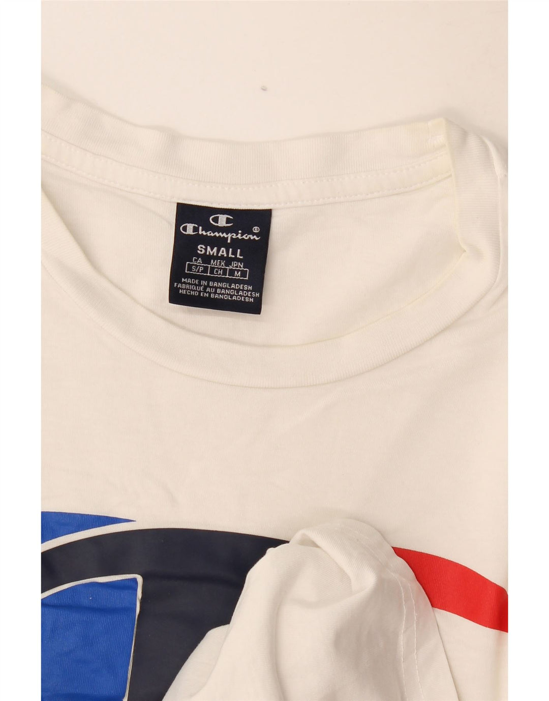 T-shirt grafica da uomo Champion Top piccola bianca