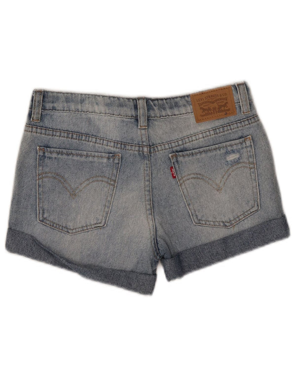 Pantaloncini di jeans effetto invecchiato Girlfriend Levi's 9-10 anni W25 cotone blu