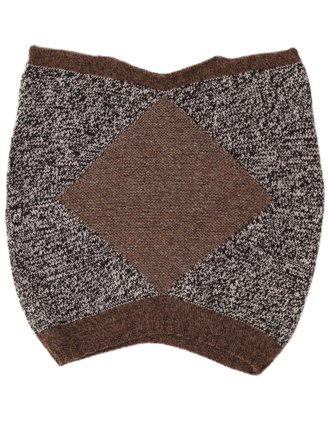 Maglione vintage da donna a maniche corte con collo a bottoni UK 14 Grigio medio