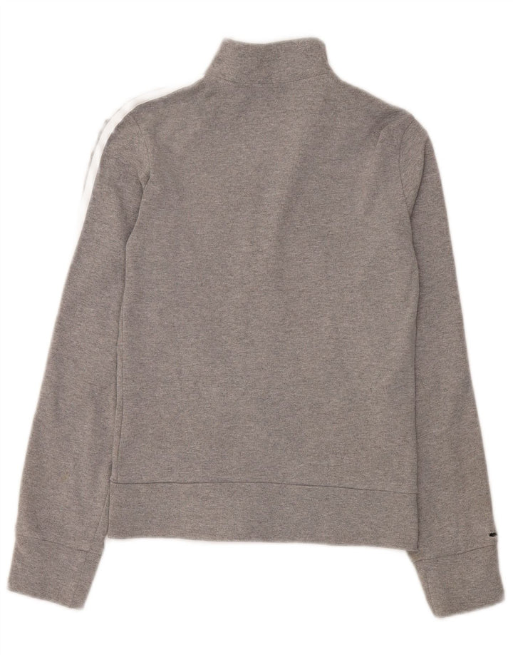 Giacca da ginnastica da donna con vestibilità regolare Adidas UK 8 Small Grigio Cotone