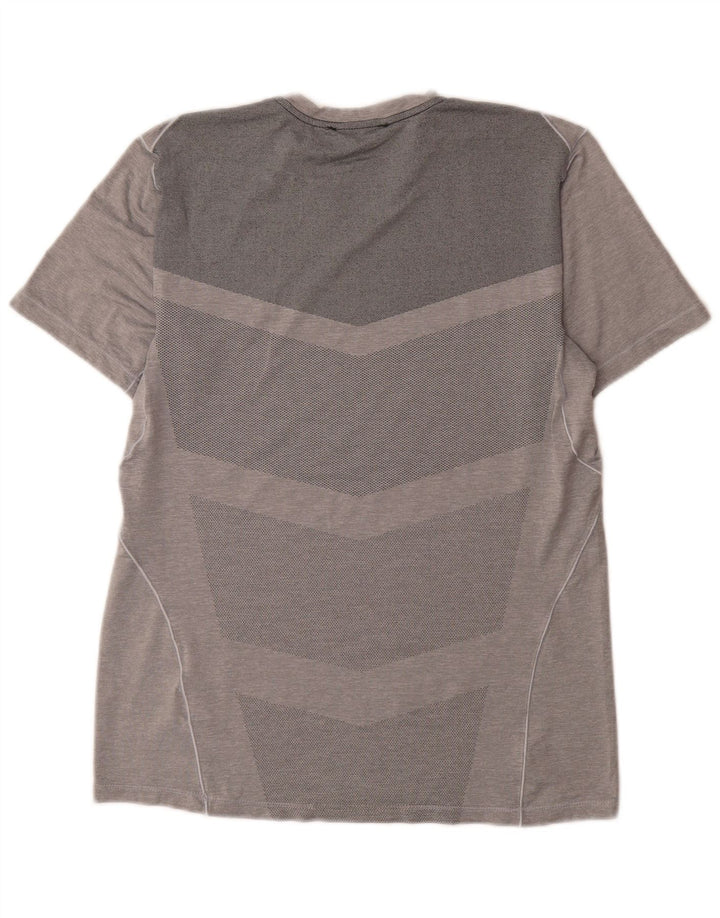 T-shirt Nike Dri Fit da uomo, top in poliestere grigio medio
