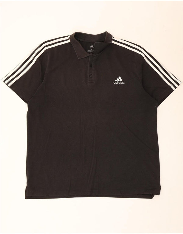Polo Adidas da uomo XL in cotone nero