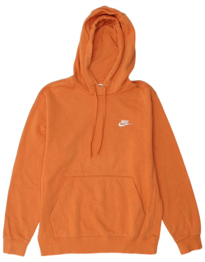 Felpa con cappuccio da uomo Nike Small in cotone arancione