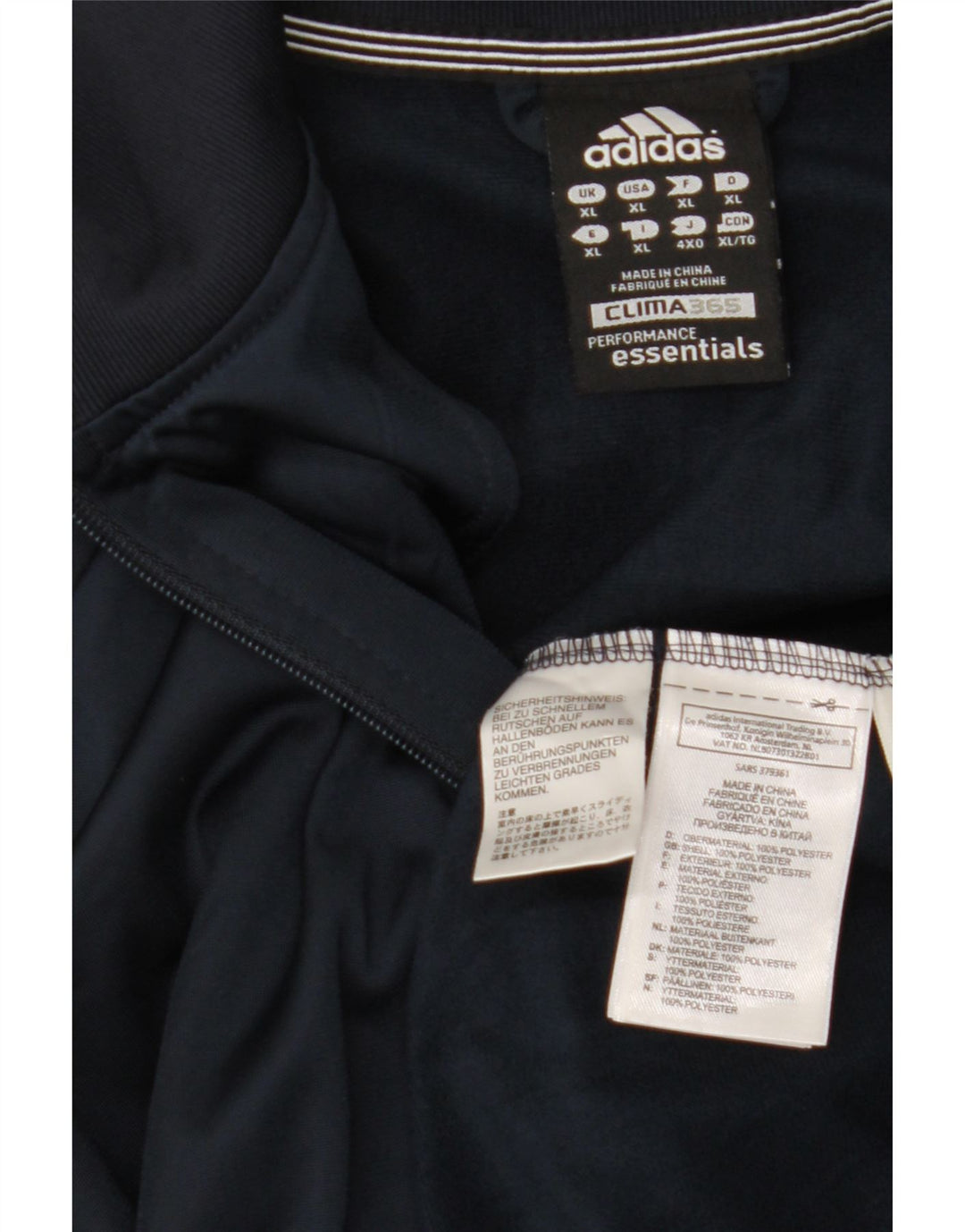 ADIDAS Giacca da uomo Climalite Top Jacket XL Blu navy in poliestere