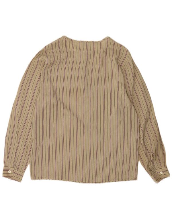 Camicetta pullover da donna Marella UK 12 Seta a righe beige medio