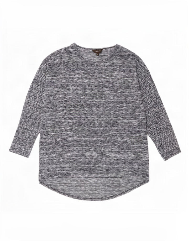 Top da donna a maniche lunghe Phase Eight UK 12 Viscosa screziata grigio medio