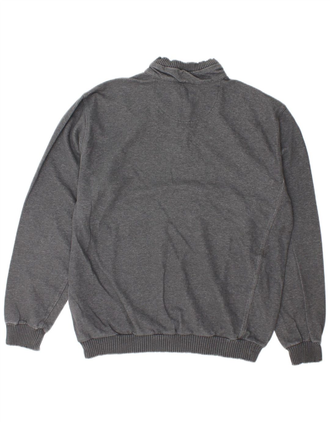 Felpa Champion da uomo con zip e collo, maglione XL, cotone grigio