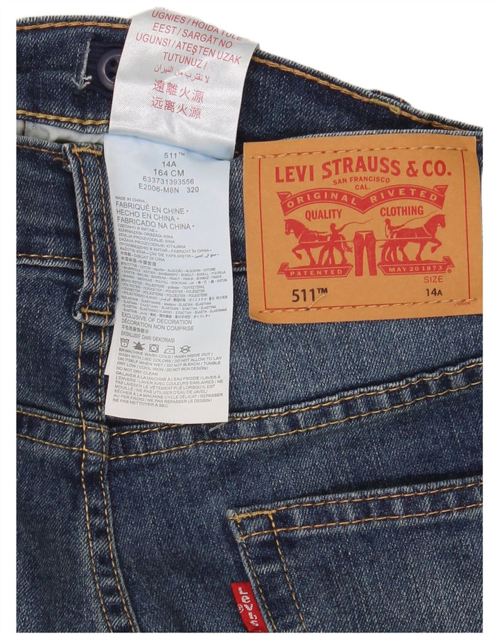 Levi's Ragazzi 511 Jeans Slim 13-14 anni W28 L30 Cotone Blu