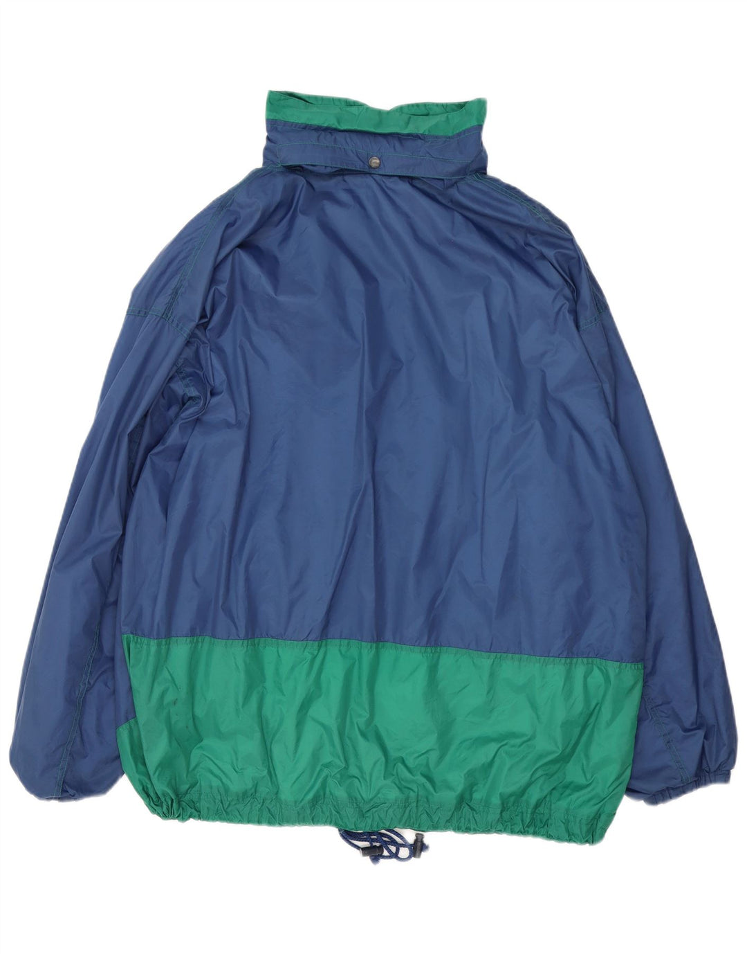 Giacca antipioggia da uomo vestibilità ampia Marcel Clair UK 42 XL Blu navy color block