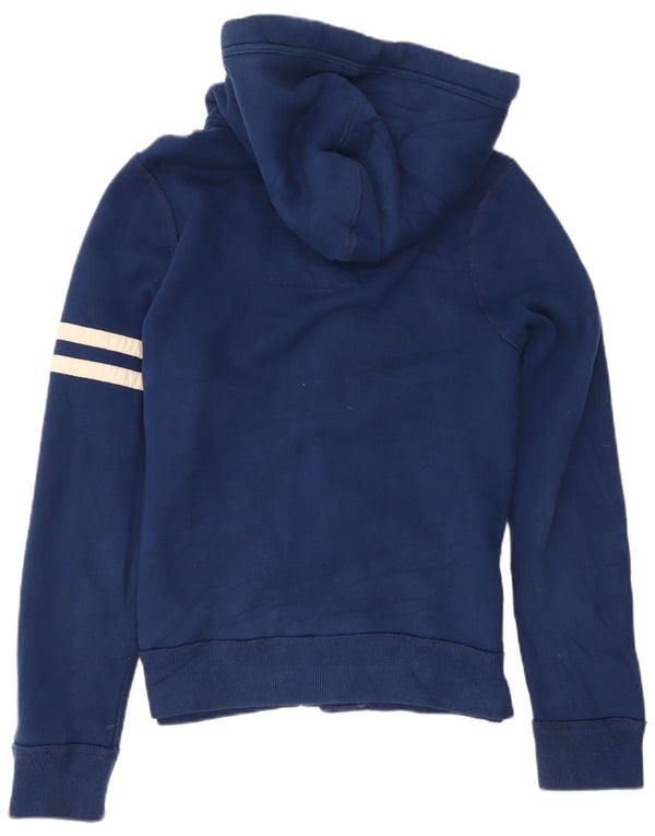 Giacca da uomo con cappuccio della tuta da uomo Abercrombie & Fitch di grandi dimensioni in cotone blu navy