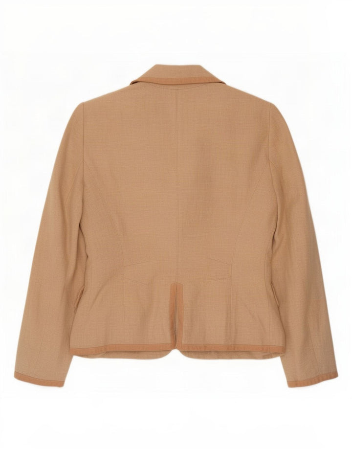 Max & Co. Giacca blazer a 3 bottoni da donna UK 8 piccola in lino rosa