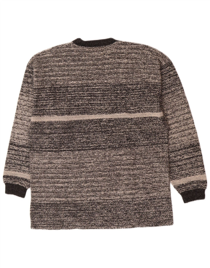 Maglione maglione girocollo da uomo Levi's in cotone a righe grigio medio