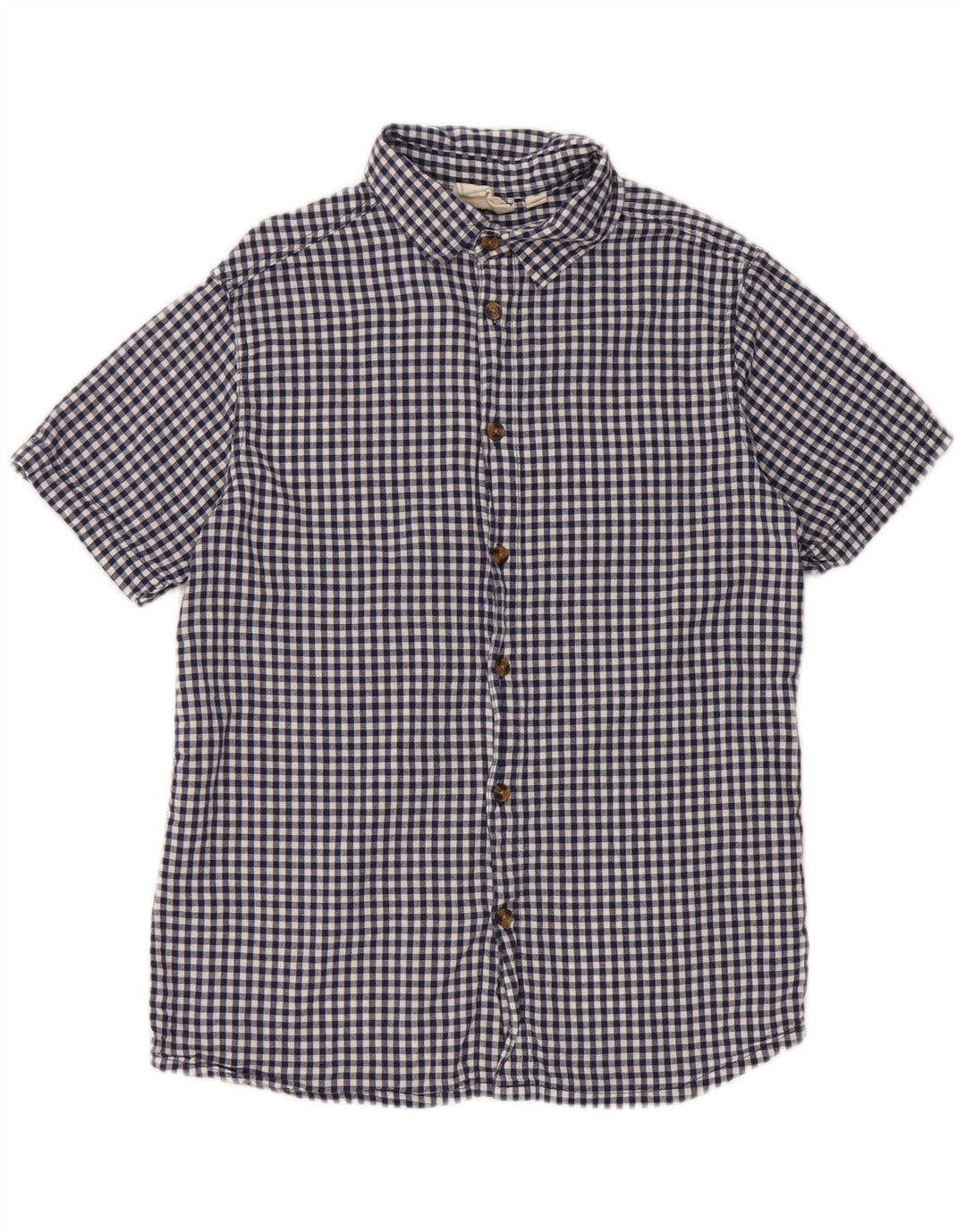 Camicia a maniche corte da uomo Mountain Warehouse XS in cotone a quadretti blu