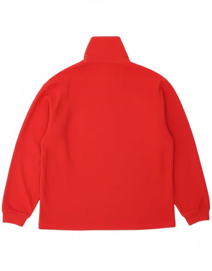 INVICTA Womens Zip Neck Fleece Jumper UK 14 Medium Red Polyester