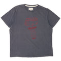 T-shirt grafica da uomo Fat Face Top XL in cotone blu navy