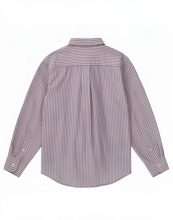 Camicia Ralph Lauren per ragazzi 7-8 anni in cotone a righe piccole blu