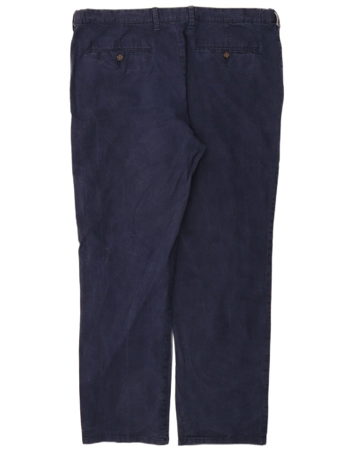 Pantaloni chino regolari dritti da uomo Marks & Spencer W40 L33 Blu Navy