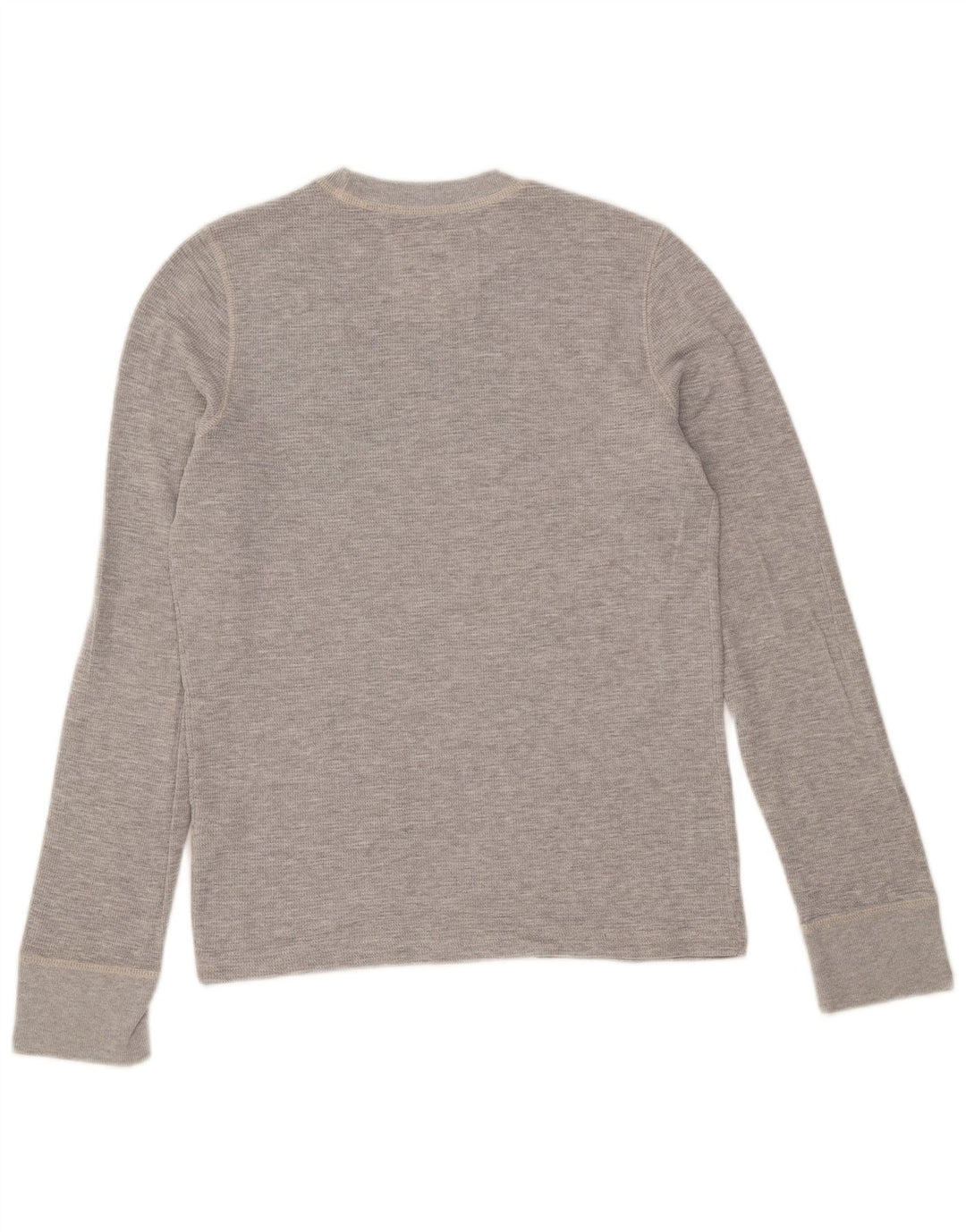 Top Hollister da uomo a maniche lunghe piccolo in cotone grigio